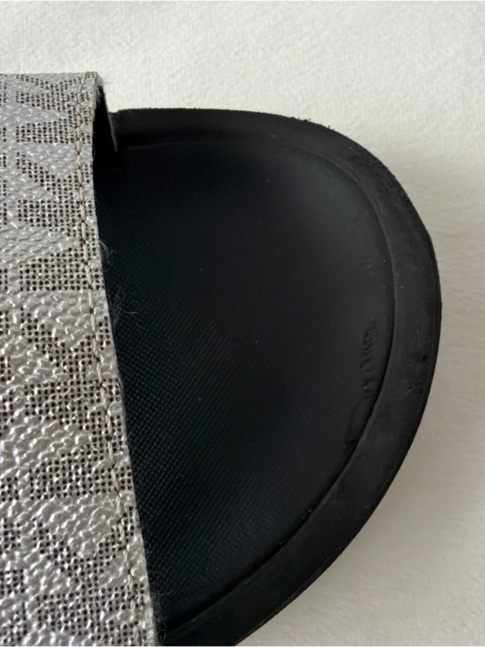 Michael Kors Silver Monogram Slide Sandals - Picture 6 of 11